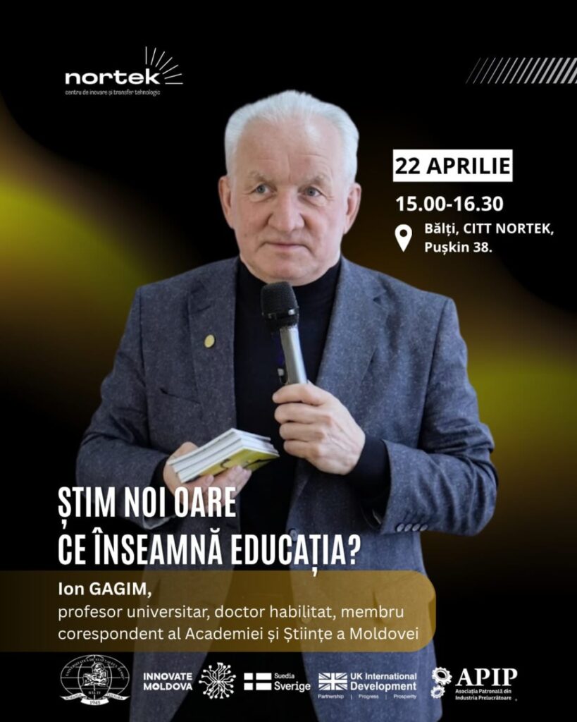 Te invităm la o discuție deschisă despre sensul educației în societatea de astăzi, alături de dr. hab. Ion Gagim, personalitate marcantă în domeniul educației și culturii.